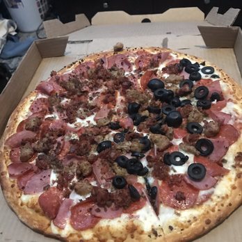 Whata Lotta Pizza - Meat feast pizza, olives on half - Pizza Near Me - Santa Ana, California Whata Lotta Pizza - Meat feast pizza, olives on half - Pizza Near Me - Santa Ana, California