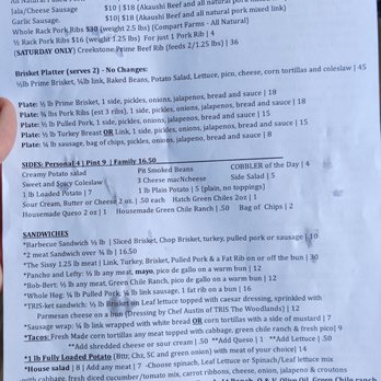 CorkScrew BBQ - Menu page one, and left thumb as of 4/30/2022. - Barbeque Near Me - Spring, Texas CorkScrew BBQ - Menu page one, and left thumb as of 4/30/2022. - Barbeque Near Me - Spring, Texas