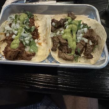 Rreal Tacos - Cumming - Flower tacos Asada and Barbacoa Barbacoa was a little bit greasy chicken was better and the shrimp was good and Acosta taco was delicious - Tacos Near Me - Cumming, Georgia