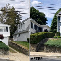 HiTech Windows & Siding Installations - Front of Home -Before/After of Hi-Tech siding job