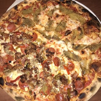Modern Apizza - Half Italian bomb half eggplant - Pizza Near Me - New Haven, Connecticut