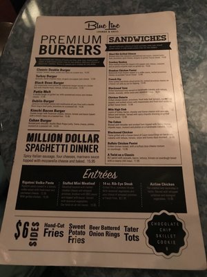 Menu photo 8 Blue Line Lounge & Grill Chicago, IL