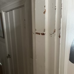 A Peace of Mind Used Appliances - Door frame scratched by Peace of Mind Appliances