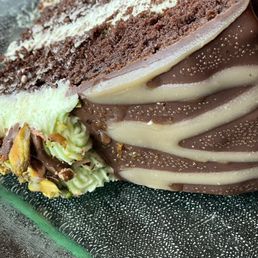 The chocolate pistachio cake... ummm so moist!