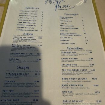 Attaros Thai - Menu - Thai Near Me - Chandler, Arizona
