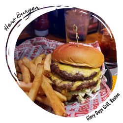 Glory Days Grill - HERO DOUBLE CHEESEBURGER