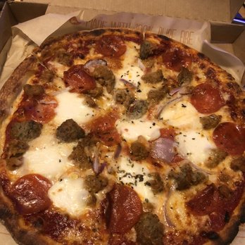 Blaze Pizza - Build your own pizza with pepperoni, meatball crumbles, Italian sausage, and red onions. - Pizza Near Me - Rowlett, Texas