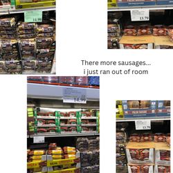 Costco Wholesale - 14.99 for the 2 lb org. grassfed beef sausages. Prices are all close to $15 but it's the weight that changes.