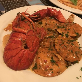 Oltre Mare - Lobster Rav and Half lobster with meat in claw and tail . It's legit . Rich - Italian Near Me - San Diego, California