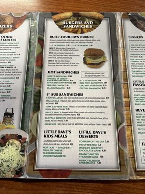 Menu photo 2 Little Dave's Restaurant & Pizza McDaniels, KY Menu photo 2 Little Dave's Restaurant & Pizza McDaniels, KY