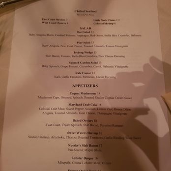 Sweet Waters Steak House - Menu (as of 03/2023) - American Near Me - Westfield, New Jersey