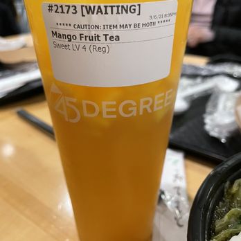 45 Degree Tea - Mango Fruit Tea - Bubble Tea Near Me - Naperville, Illinois 45 Degree Tea - Mango Fruit Tea - Bubble Tea Near Me - Naperville, Illinois