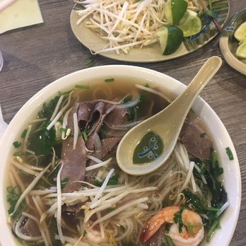 Pho Saigon - #23 beef noodle soup with lean brisket & meatball AND added shrimp - Vietnamese Near Me - Katy, Texas
