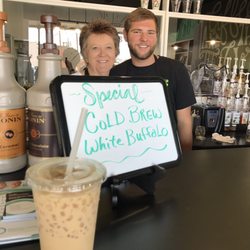 J316 Downtown Coffee House - Go see Pearlene, Zack, & Friends & ask for a Cold Brew White Buffalo! Yum! And, you can get it sugar free!!!