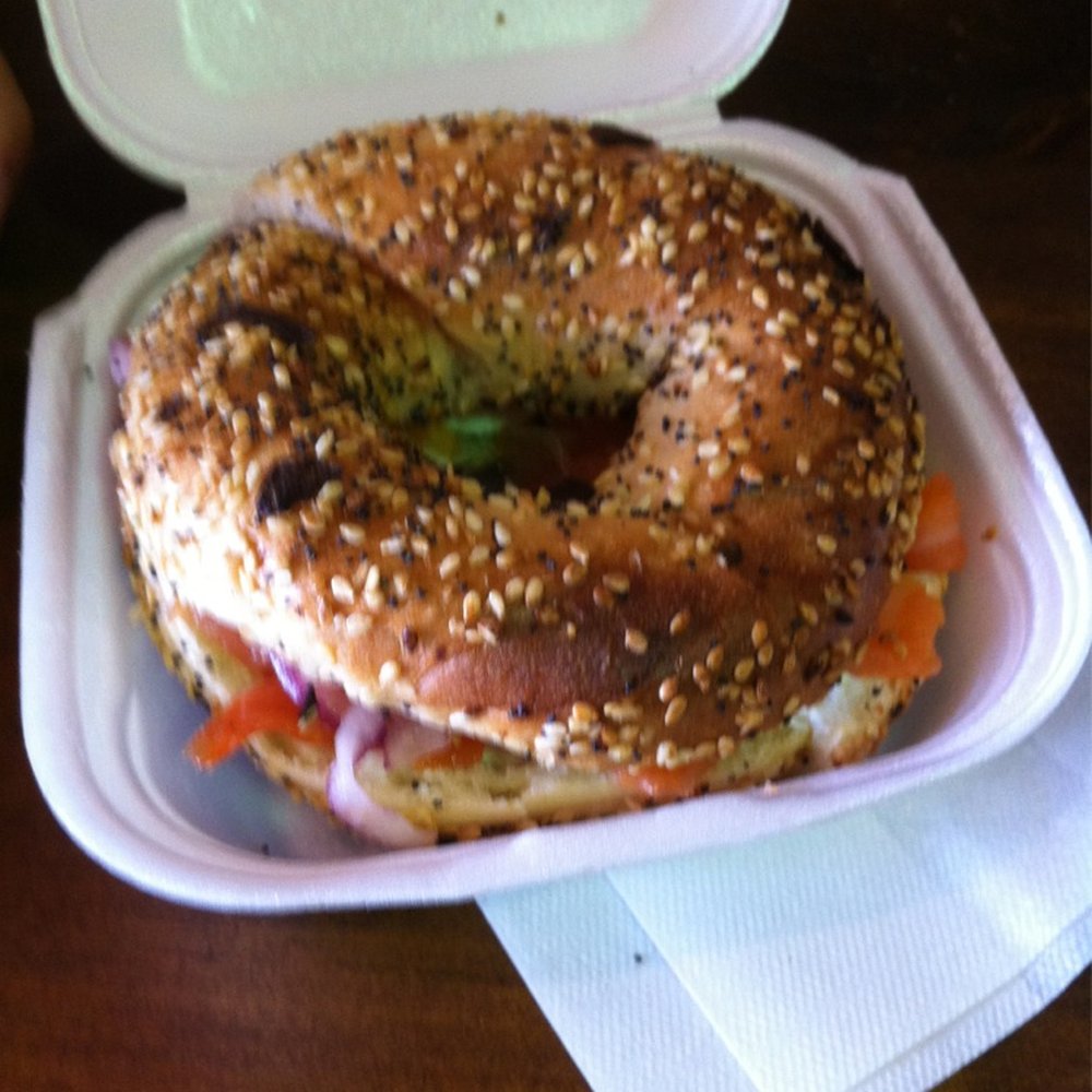 Premier Bagel - Smoked Salmon all dressed on an all dressed bagel! - Bagels Near Me - Kirkland, Quebec Premier Bagel - Smoked Salmon all dressed on an all dressed bagel! - Bagels Near Me - Kirkland, Quebec