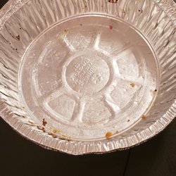 Domino's Pizza - My boyfriend ate all his pasta. Still no sauce in sight. Not even a drop.