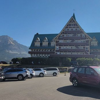 Royal Stewart Dining Room - View from parking lot - Canadian (New) Near Me - Waterton Park, Alberta Royal Stewart Dining Room - View from parking lot - Canadian (New) Near Me - Waterton Park, Alberta