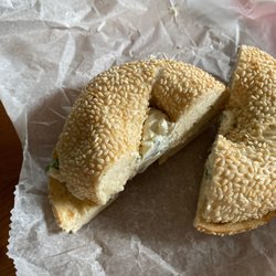 Yardley Bagel Cafe - Not even close to toasted.
