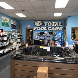 Leisure Pools and Spas - Inside the store.