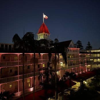 Hotel del Coronado, Curio Collection by Hilton - View of the interior courtyard lit up at night. - Coronado, CA