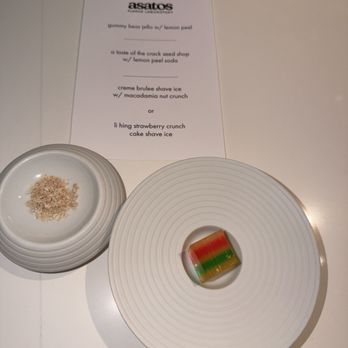 Asato's Waikiki - gummy bear jello w/ lemon peel - Ice Cream & Frozen Yogurt Near Me - Honolulu, Hawaii