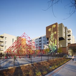 City of Union City, CA - City Hall - The iconic pyramid and mural in the Station District