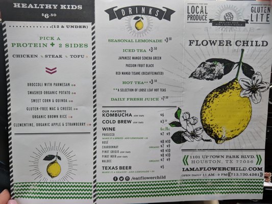 Menu photo 8 Flower Child Houston, TX