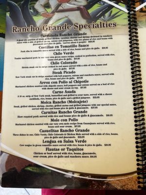 Menu photo 3 Rancho Grande Mex Grill Bakersfield, CA