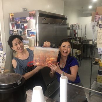 Esther's Place - Esther on the right and Another Lovely Lady on the left with their delicious homemade kimchi! She sells this too. - Sandwiches Near Me - Huntington Beach, California