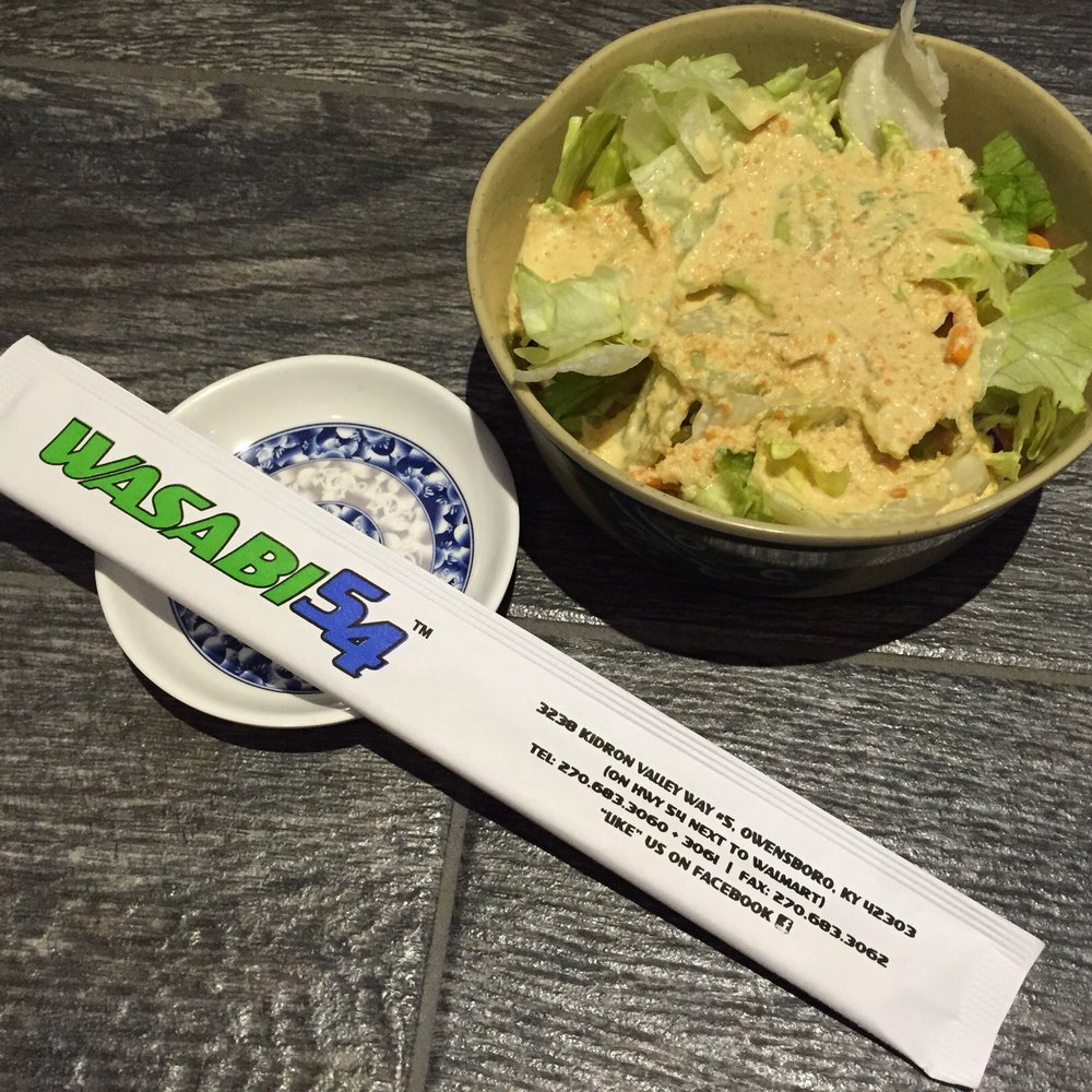 Wasabi 54, Llc - Side salad. - Sushi Bars Near Me - Owensboro, Kentucky Wasabi 54, Llc - Side salad. - Sushi Bars Near Me - Owensboro, Kentucky