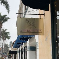 Aphrodite's Lingerie & Gift Gallery - The sign outside the store