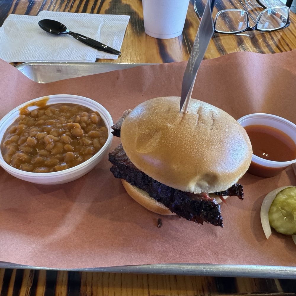 Happy Trails BBQ - Brisket Sandwich - Barbeque Near Me - Palestine, Texas Happy Trails BBQ - Brisket Sandwich - Barbeque Near Me - Palestine, Texas