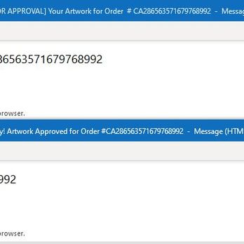 BannerBuzz - My emails: Artwork ready for approval and artwork approved.  8 minutes apart. - Printing Services Near Me - Toronto, Ontario
