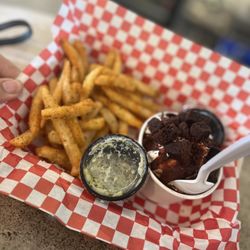 Fryce Cream - Cajun fries with swirl ice cream
