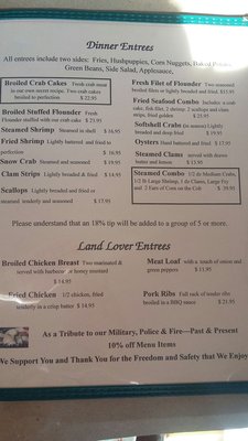 Menu photo 6 Kathy's Crab House Delaware City, DE