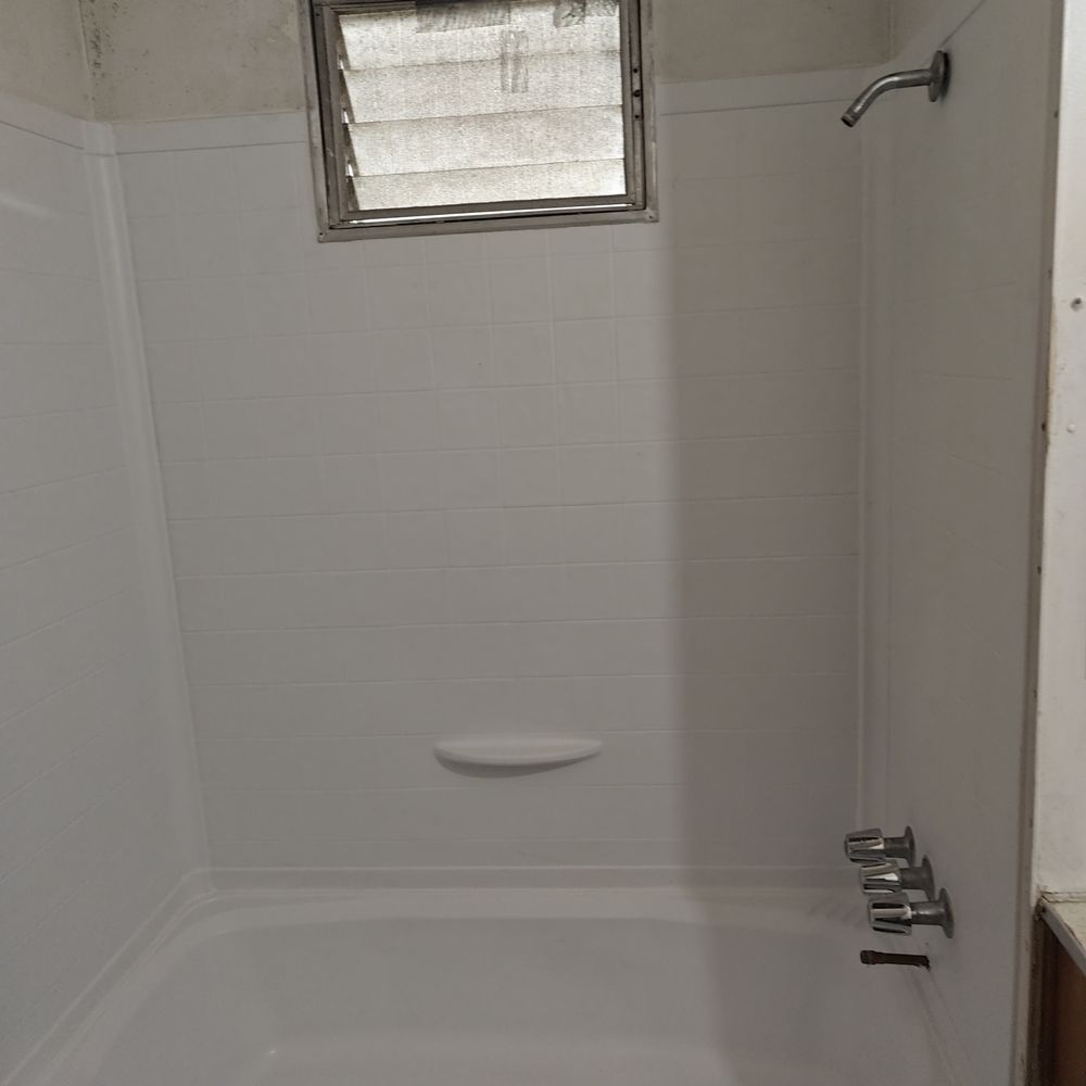 Bathtub after installed except nozel cause I didn't have one yet