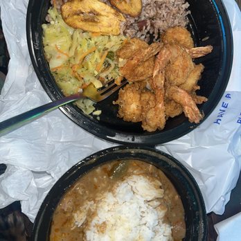 The Foood Spot - *Fried Hot Honey Shrimp, Goood Gumbo (Shrimp, Chicken, & Beef Kielbasa) - Caribbean Near Me - Huntington, New York