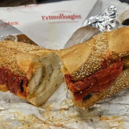 a sandwich cut in half