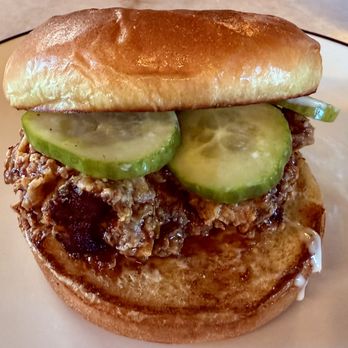 Forbes Meat Company - Spicy Chicken Sandwich. Very juicy and flavorful. House-made pickles are great. - Meat Shops Near Me - Tucson, Arizona