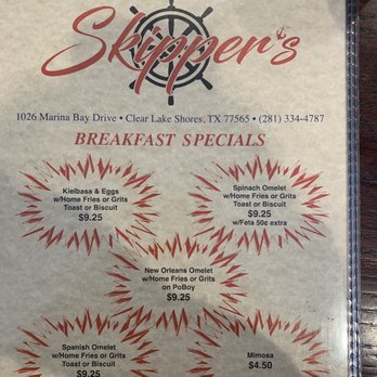 Skipper's - Menu - New American Near Me - Kemah, Texas Skipper's - Menu - New American Near Me - Kemah, Texas