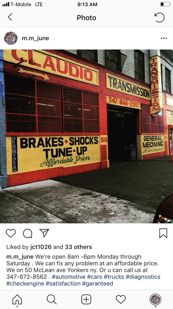 CLAUDIO AUTOMATIC TRANSMISSION Updated September 2024 50 McLean Ave