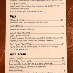 The Funky Brunch - Menu as of March 29, 2022.