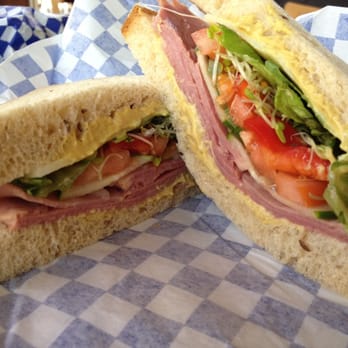 Deli & Bread Connection - Corned beef sandwich with lettuce, tomatoes, onions, sprouts, Dijon on rye. - Bakeries Near Me - Lihue, Hawaii Deli & Bread Connection - Corned beef sandwich with lettuce, tomatoes, onions, sprouts, Dijon on rye. - Bakeries Near Me - Lihue, Hawaii