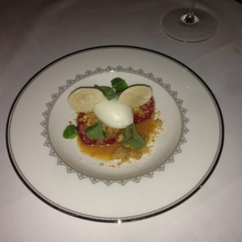 Oro - A wonderful desert...poached plums, almond crumbles, caramel, and more! - Modern European Near Me - Oslo, 03 Oro - A wonderful desert...poached plums, almond crumbles, caramel, and more! - Modern European Near Me - Oslo, 03