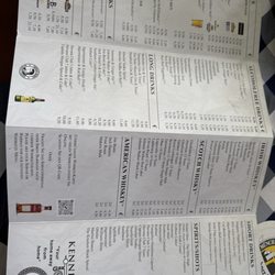Kennedy's - Drink menu page 1 of 2