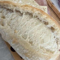 Uncooked bread, super doughy.... Uncooked bread, super doughy....