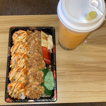Hak Food - Combo C w/ Thai tea - Sushi Bars Near Me - Upland, California Hak Food - Combo C w/ Thai tea - Sushi Bars Near Me - Upland, California