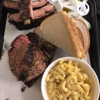 Kat's Barbecue - Brisket one meat plate with Mac & Cheese. Added 3 ribs. Wonderful meal. - Barbeque Near Me - Santa Fe, Texas Kat's Barbecue - Brisket one meat plate with Mac & Cheese. Added 3 ribs. Wonderful meal. - Barbeque Near Me - Santa Fe, Texas