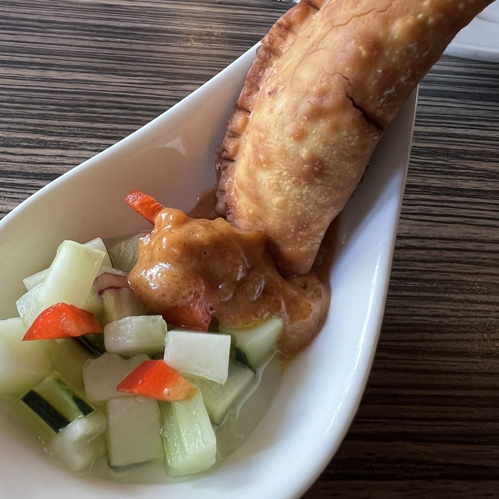 Mint Leaf Cuisine - Curry puff - appetizer (4 such servings in one order) - Asian Fusion Near Me - Saratoga, California Mint Leaf Cuisine - Curry puff - appetizer (4 such servings in one order) - Asian Fusion Near Me - Saratoga, California