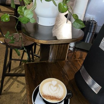 Kaffeine Coffee - Love the live plant touch - Coffee & Tea Near Me - Indianapolis, Indiana